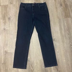 Gloria Vanderbilt Dark Wash Denim Blue Jeans